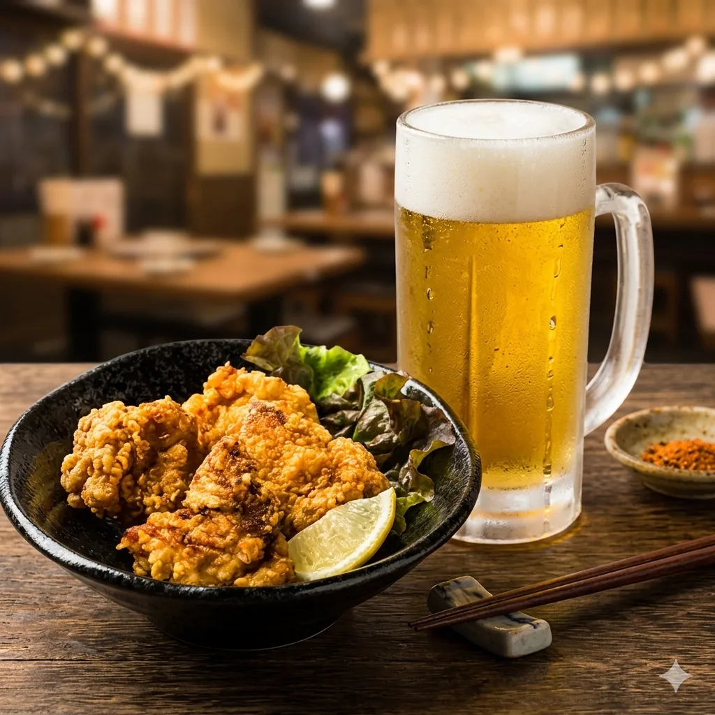 ザンギとビールセット